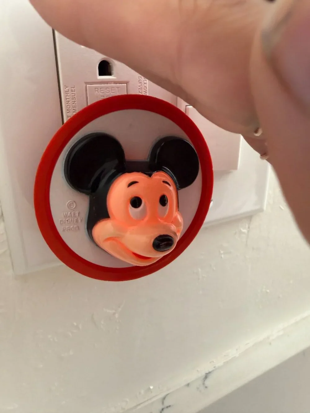 Vintage 1970s General Electric Walt Disney Productions Mickey Mouse Night Light